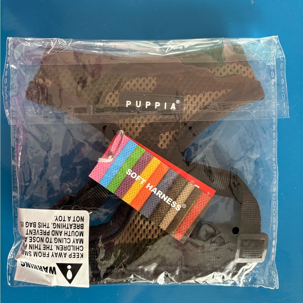Puppia Tan and Black Soft Harness